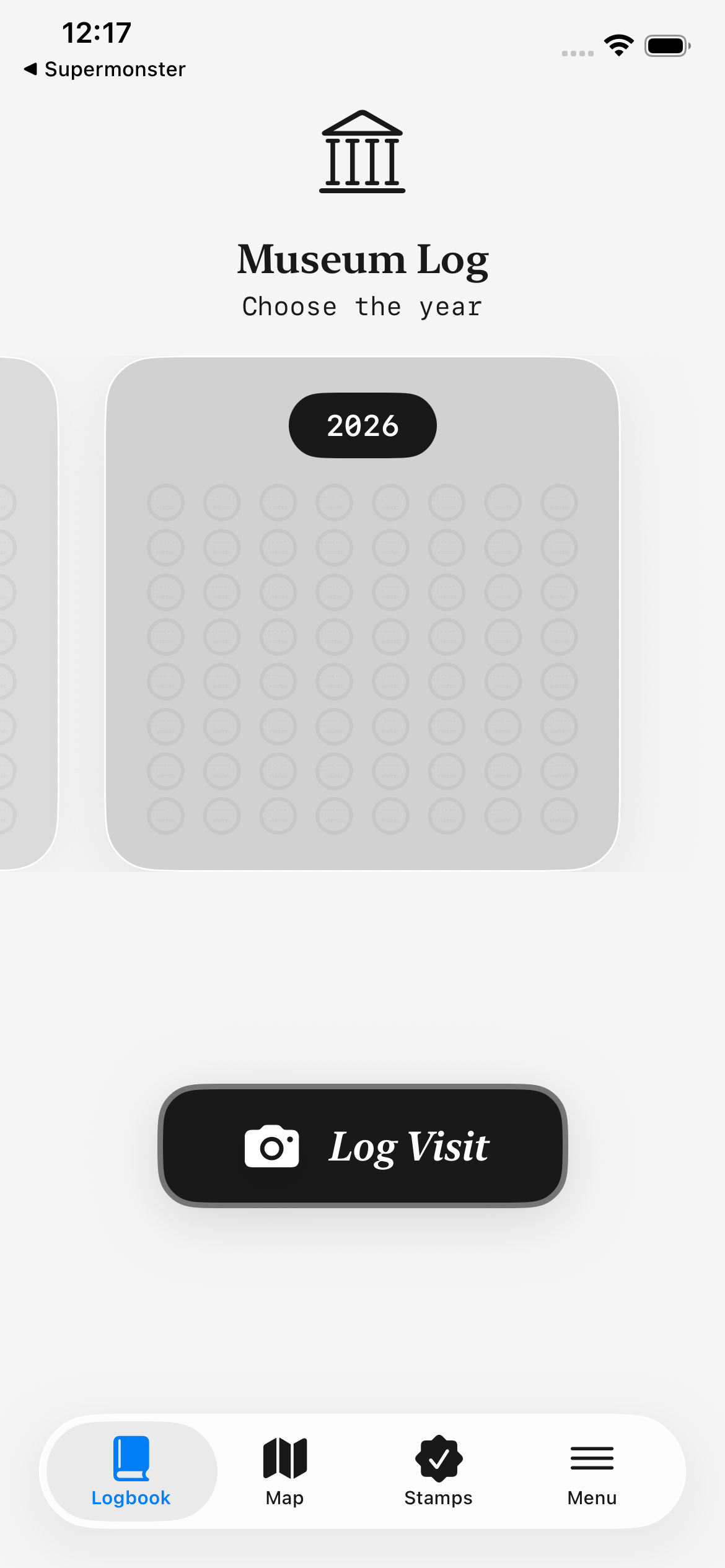 Museum Log app